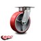 Service Caster 6 Inch Kingpinless Red Poly on Steel Wheel Swivel Top Plate Caster SCC SCC-KP30S620-PUR-RS - alternate 4